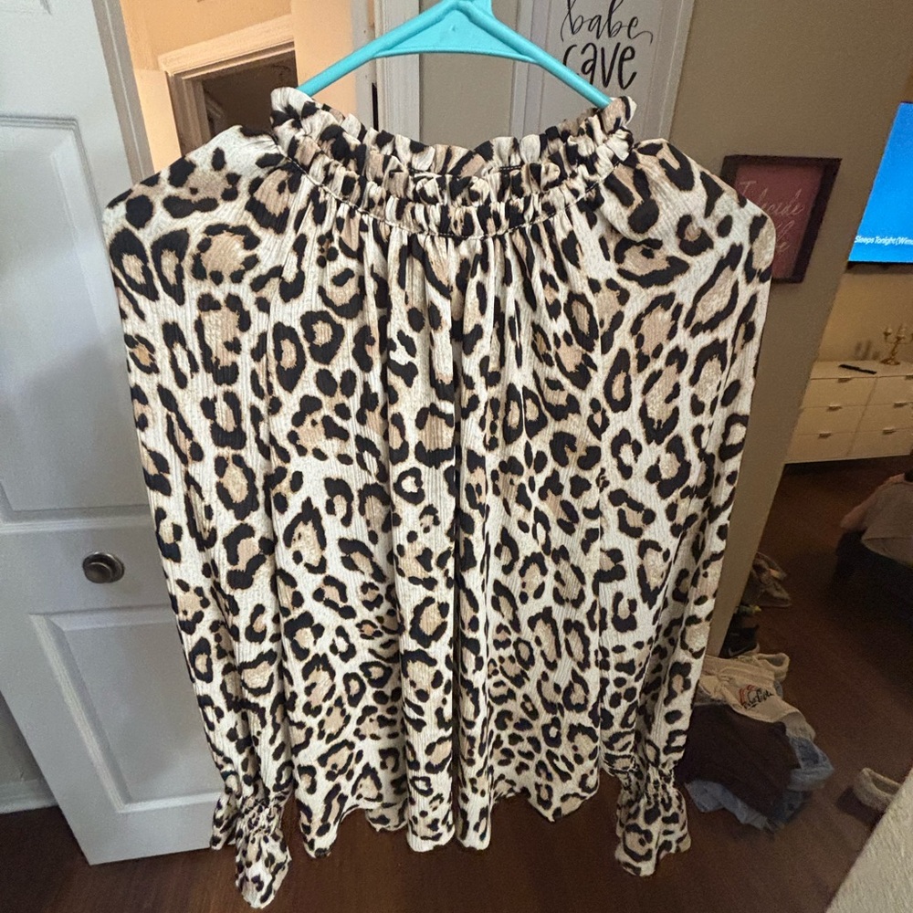 Loft Leopard Print Blouse